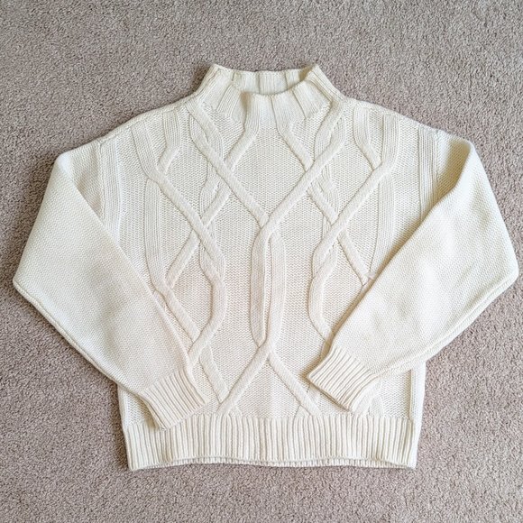 [LAST CALL – CONSIGNMENT SOON] Everlane The Cable Mockneck Wool Sweater - Picture 1 of 4